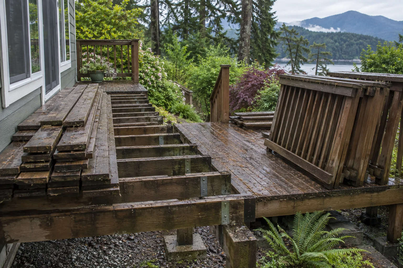 Illustrative detail of Deck removal work