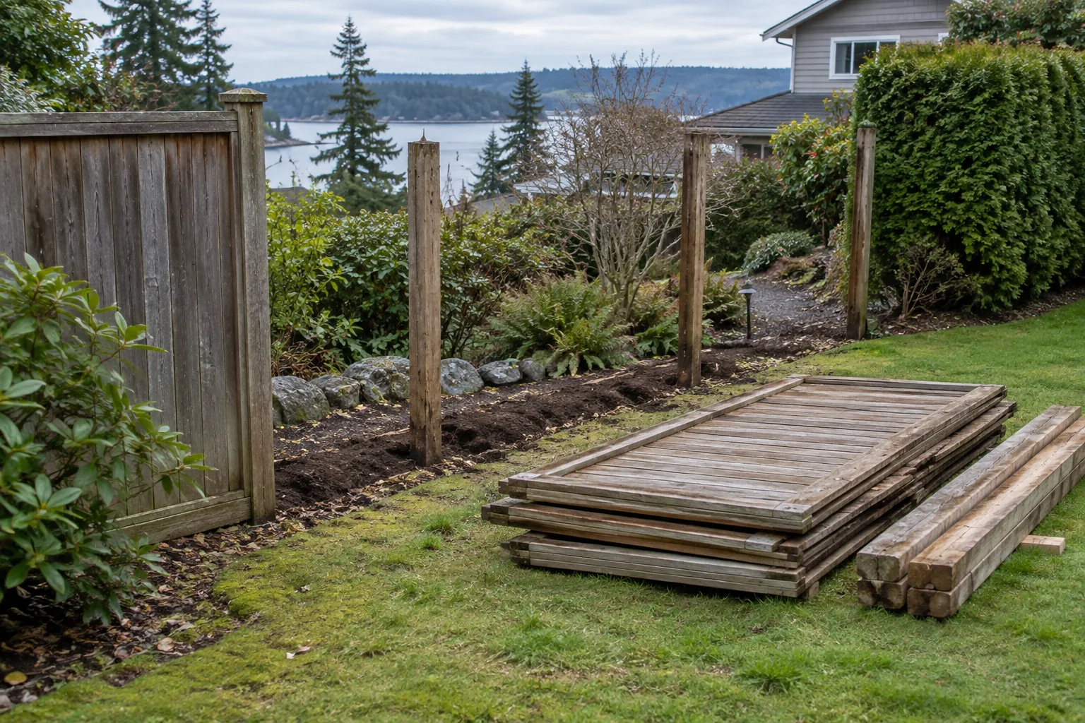 Illustrative detail of Fence removal work