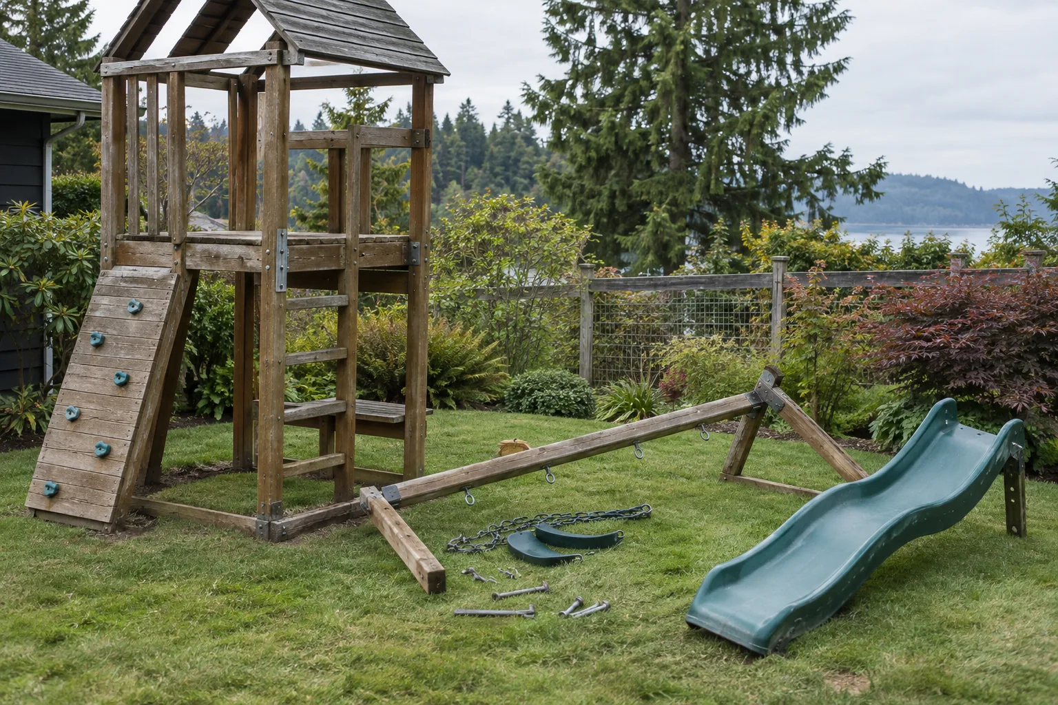 Illustrative detail of Playset removal work